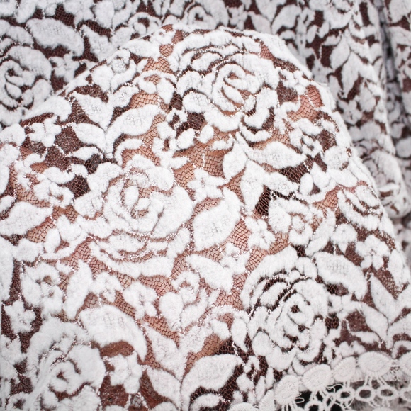 Hannah Sheer Velvet Rose Long Sleeve Blouse, sz: M - Picture 5 of 8